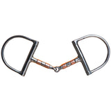 5" Hilason Western Dee Ring Copper Roller Horse Mouth Bit