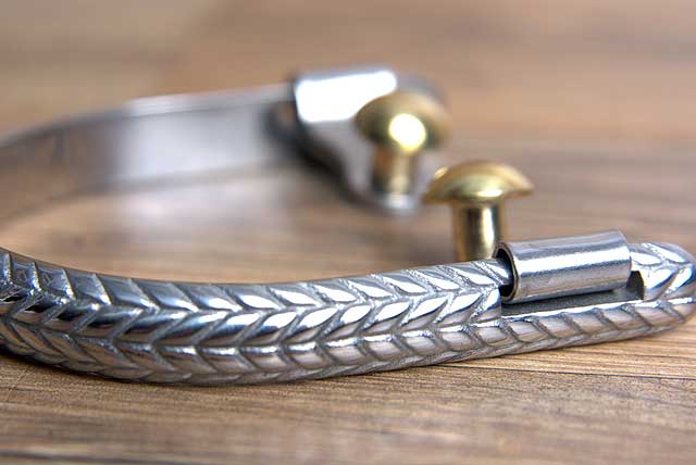 Hilason Western Mens Stainless Steel Rope Design Horse Riding Spurs