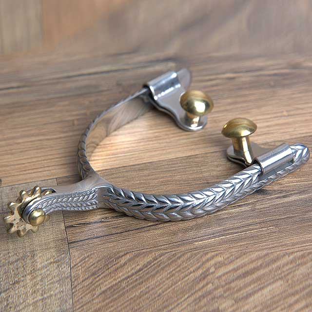 Hilason Western Ladies Stainless Steel Rope Design Horse Riding Spurs