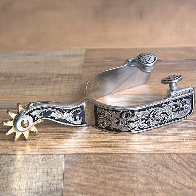 Hilason Western Stainless Steel Mens Horse Riding Show Spurs Pair