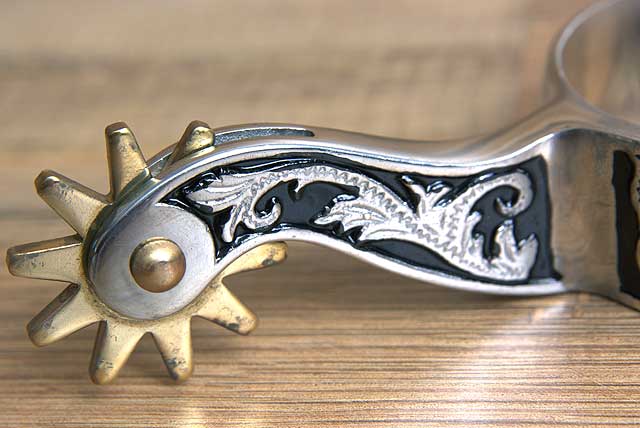 Hilason Western Stainless Steel Mens Horse Riding Show Spurs Pair
