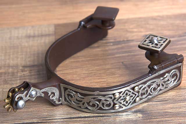 Hilason Western Ladies Stainless Steel Brown Horse Riding Spurs Pair