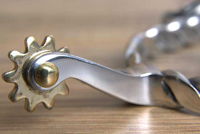 Hilason Western Twisted Wire Design Adult Horse Riding Spurs Pair
