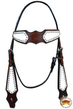 Hilason Western Horse Headstall American Leather Brown