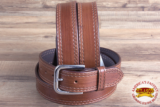 HILASON Western Genuine Leather Belt for Men Women Cowboy Cowgirl Handmade Unisex Full Grain Heavy Duty Jeans
