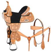 Western Horse Child Saddle Treeless American Leather Barrel