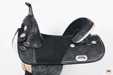 Western Horse Treeless Trail Barrel Saddle American Leather Black Hilason