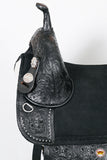 Western Horse Treeless Trail Barrel Saddle American Leather Black Hilason