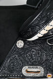 Western Horse Treeless Trail Barrel Saddle American Leather Black Hilason