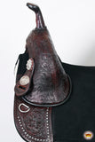 Hilason Western Horse Treeless Trail Barrel Racing American Leather Saddle