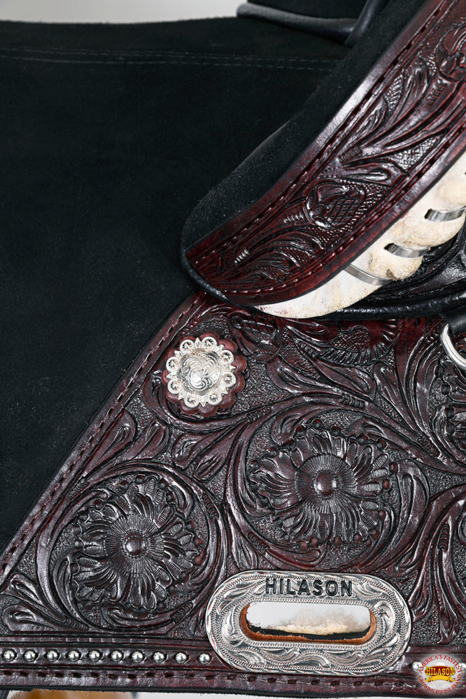 HILASON Western Treeless Trail Barrel Racing American Leather Saddle | Horse for Horses