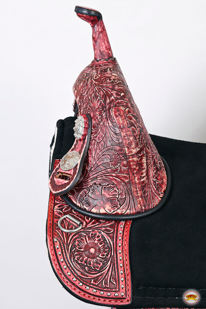 HILASON Western Horse Treeless Trail Barrel Saddle American Leather | for Horses