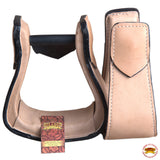 HILASON Horse Western Saddle Stirrup Leather Stirrups Pair | with Wooden Core Anti-Slip
