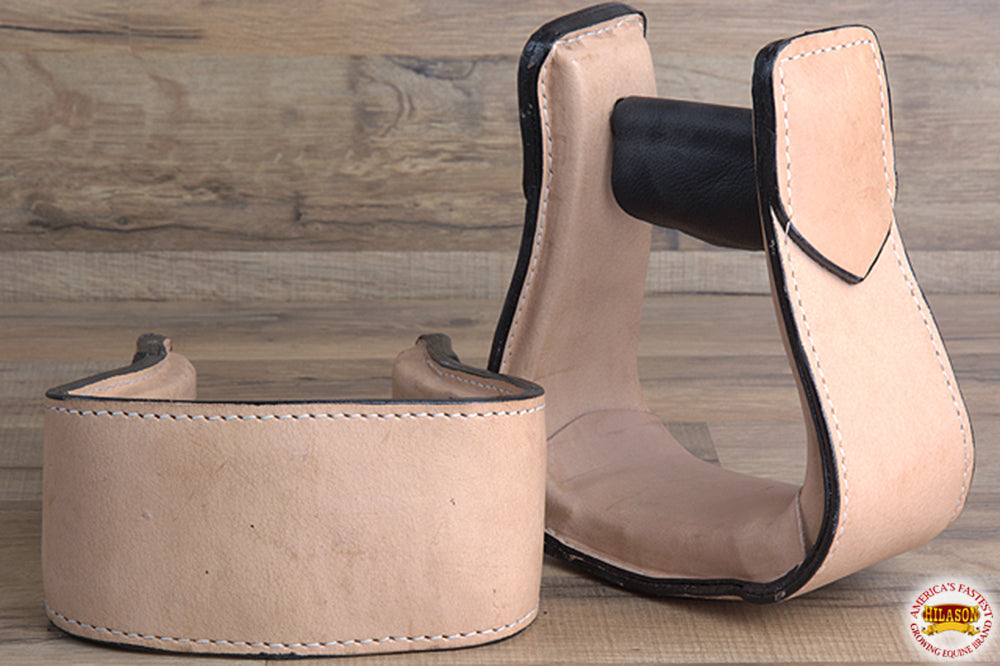HILASON Horse Western Saddle Stirrup Leather Stirrups Pair | with Wooden Core Anti-Slip