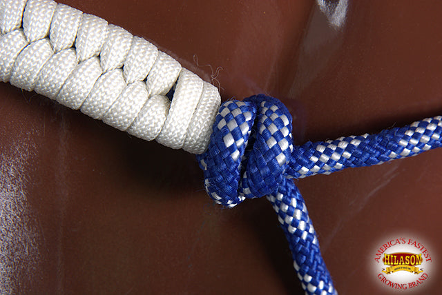 HILASON Western Horse Poly Rope Tied Adjustable Halter 8 Ft Lead