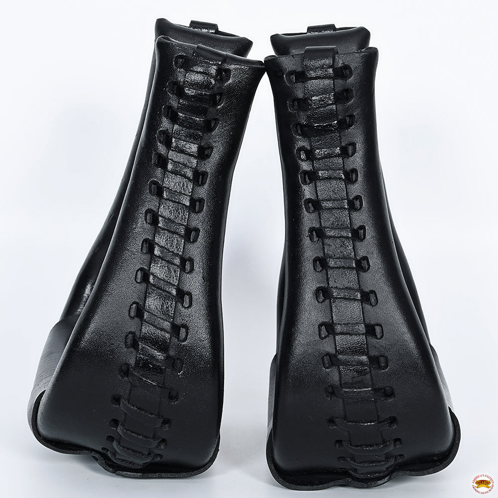Hilason Western Saddle Bell Oil Leather Horse Stirrups Neck 3 In