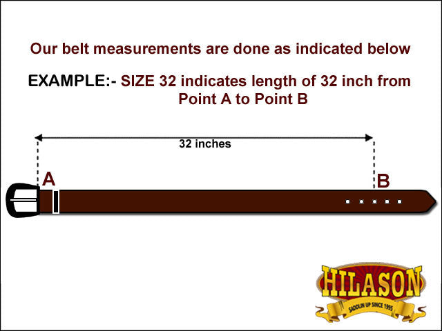 HILASON Western Genuine Leather Belt for Men Women Cowboy Cowgirl Handmade Unisex Full Grain Heavy Duty Jeans