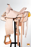Western Horse Saddle American Leather Ranch Roping Cowboy Rough Out Tan Hilason