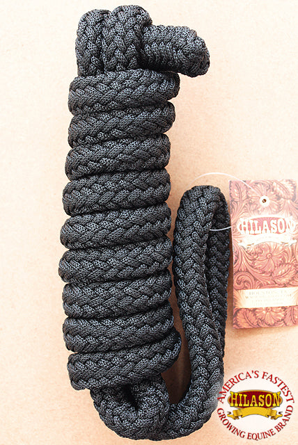 Hilason Horse Riding Poly Lead Rope Blue Tan 1" X 9 Ft.