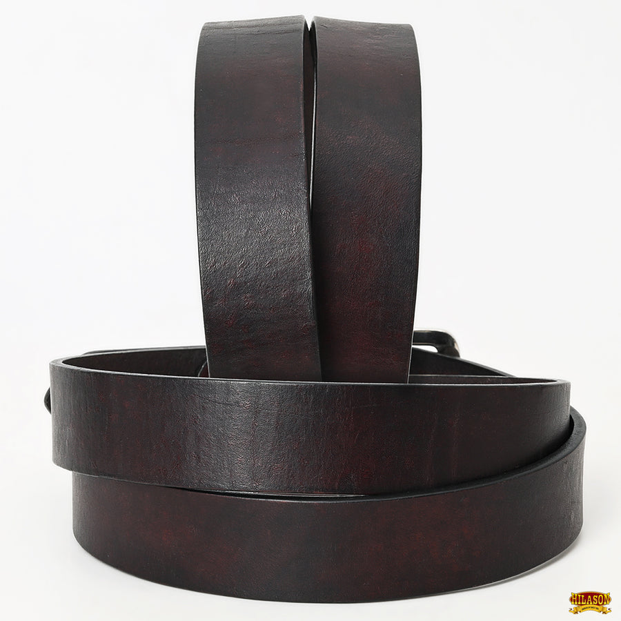 HILASON Western Genuine Leather Belt for Men Women Cowboy Cowgirl Handmade Unisex Full Grain Heavy Duty Jeans
