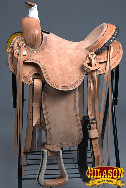 HILASON Western Horse Saddle American Leather Ranch Roping Cowboy | Hand Tooled Wade & For Horses