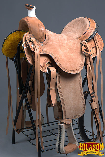 HILASON Western Horse Saddle American Leather Ranch Roping Cowboy | Hand Tooled Wade & For Horses