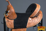 Hilason Western Horse Treeless Trail Barrel American Leather Saddle
