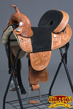 HILASON Western Horse Treeless Trail Barrel American Leather Saddle | Horse Saddle | Western Saddle | Treeless Saddle | Saddle for Horses | Horse Leather Saddle