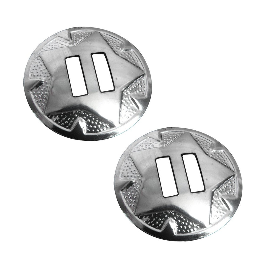 2 Pack Hilason Western Tack Round Nickle Plated Headstall Saddle Concho - Uhorse