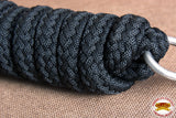 Hilason Horse Riding Poly Lead Rope W/ Trigger Snap Black 1/4" X 9 Ft.