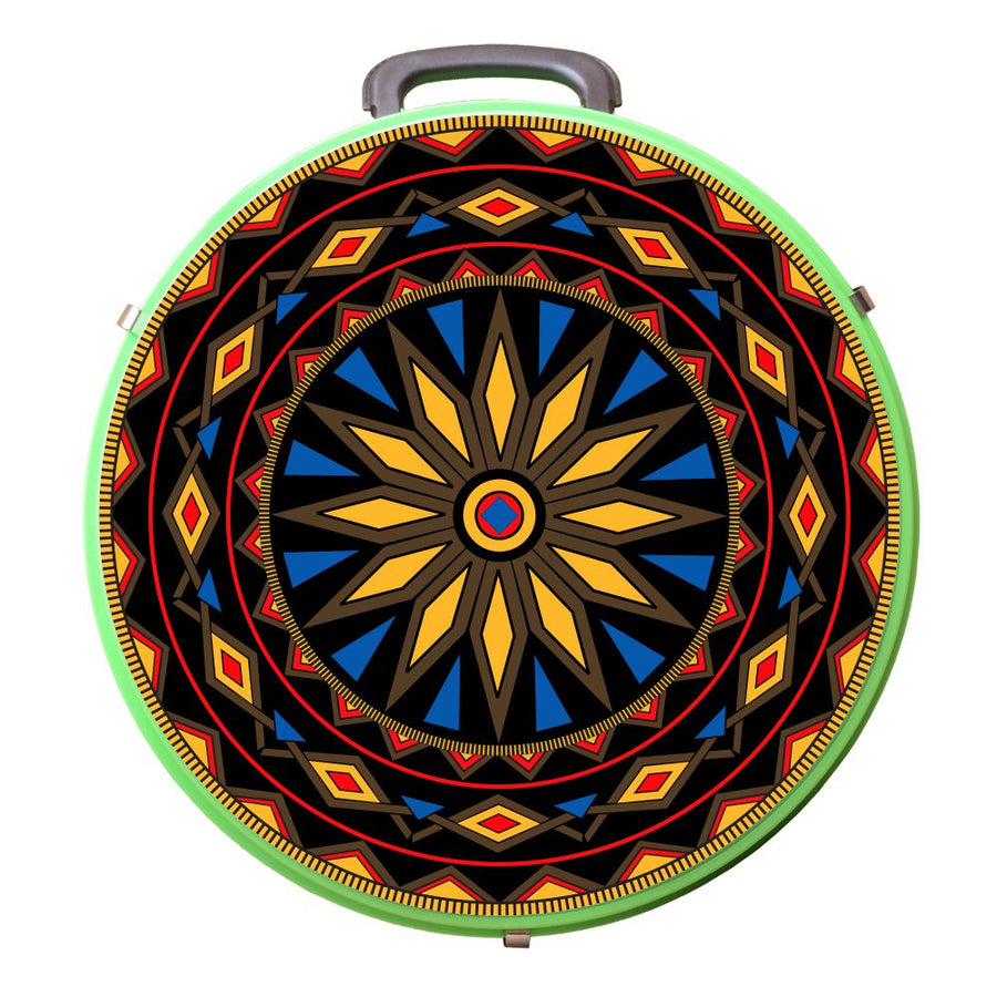 Hilason Medium 4 Rope Capacity Can With Attractive Printed Genuine Leather Trim