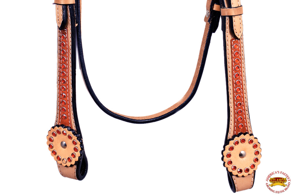 HILASON Western Horse Genuine Leather Headstall | for Horses Headstalls