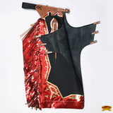 Hilason Handmade Genuine Leather Chaps Adult Handtooled Rodeo Bull Riding