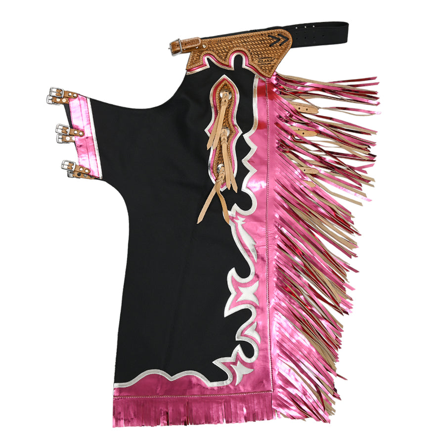 HILASON Western Genuine Leather Pro Rodeo Bull Riding Chaps Unisex