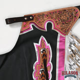 Ch208N-F Hilason Bull Riding Genuine Leather Rodeo Western Chaps