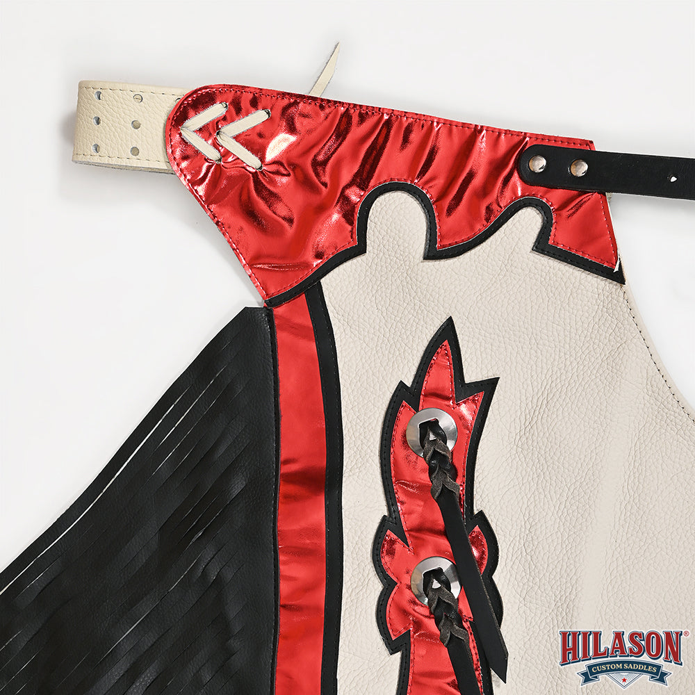 Ch224N-F Hilason Pro Rodeo Bronc Bull-Riding Show Genuine Leather Chaps