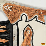 Hilason Pro Rodeo Bronc Bull-Riding Show Genuine Leather Chaps