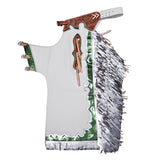 Hilason Pro Rodeo Bronc Bull-Riding Show Genuine Leather Chaps - White