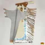 Hilason Handmade Genuine Leather Chaps Adult Handtooled Rodeo Bull Riding