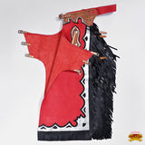 Hilason Handmade Genuine Leather Chaps Adult Handtooled Rodeo Bull Riding