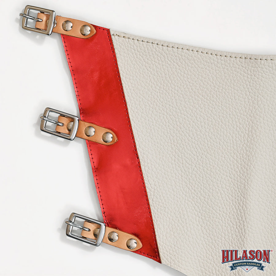 HILASON Western Genuine Leather Pro Rodeo Bull Riding Chaps Unisex