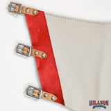Hilason Pro Rodeo Bull Riding Chaps Us Flag White Genuine Leather