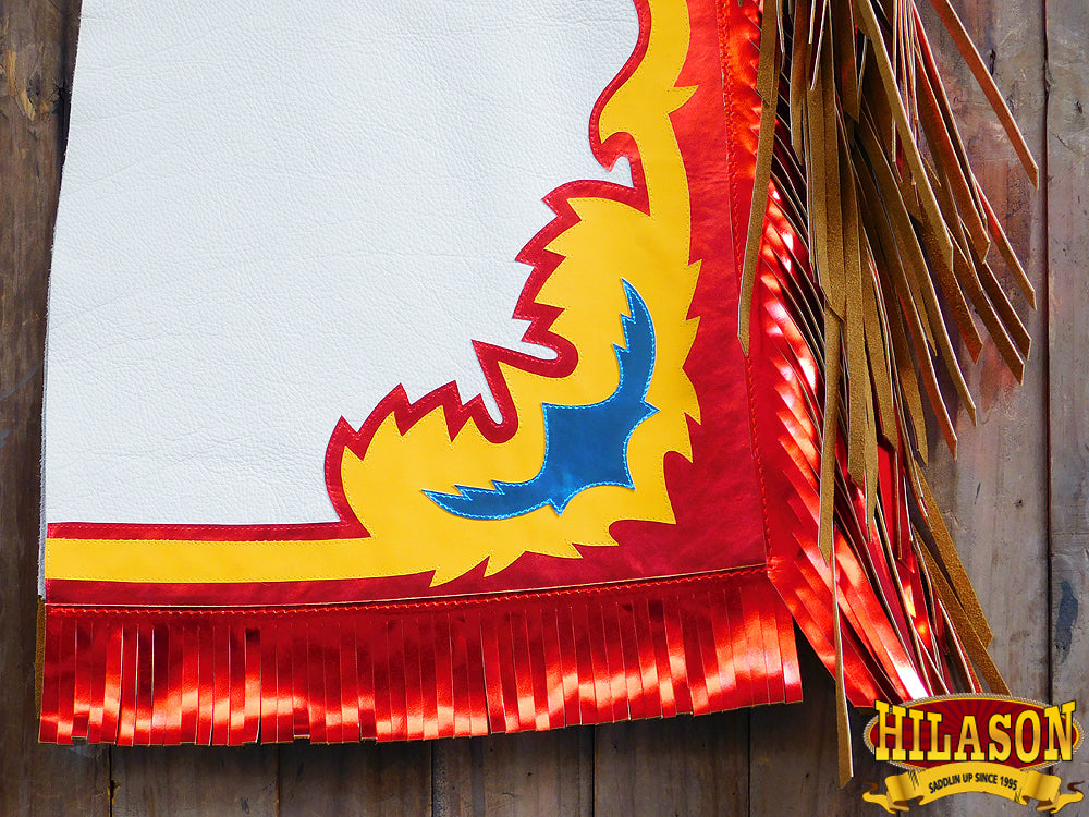 Hilason Handmade Genuine Leather Chaps Adult Handtooled Rodeo Bull Riding