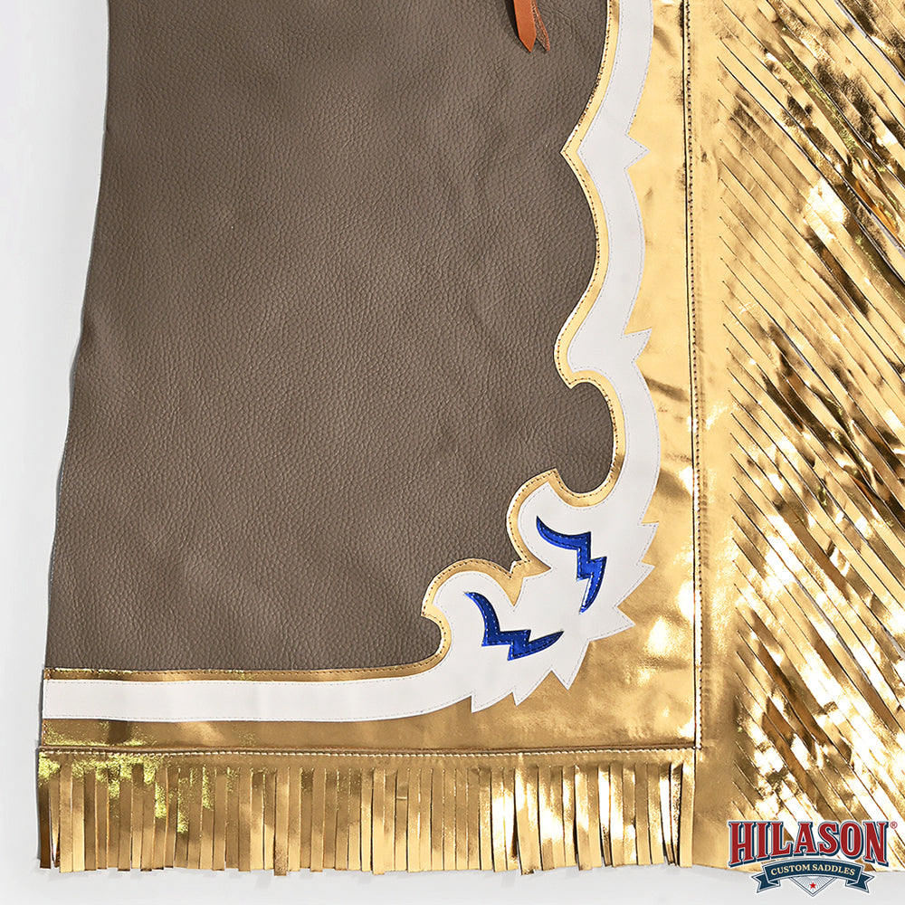 Hilason Handmade Genuine Leather Chaps Adult Handtooled Rodeo Bull Riding