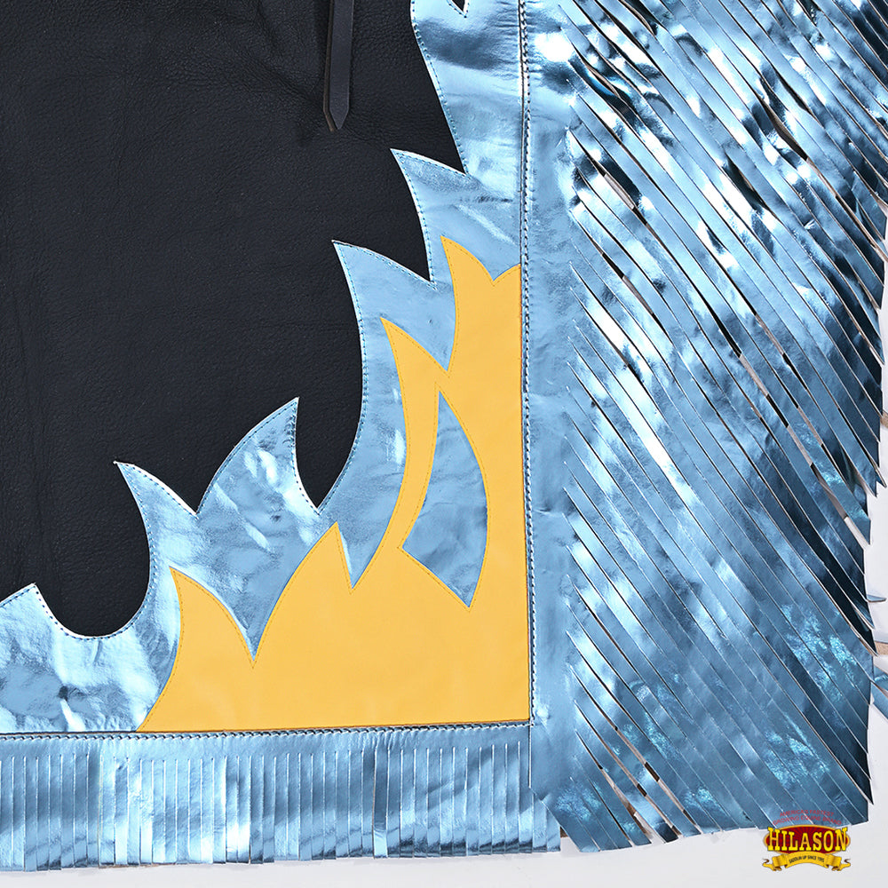 Hilason Pro Rodeo Bull Riding Chaps Youth Genuine Leather Large