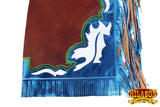 Hilason Handmade Genuine Leather Chaps Adult Handtooled Rodeo Bull Riding