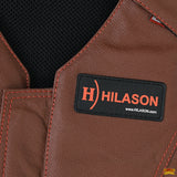 HILASON Equestrian Horse Riding Vest Safety Protective Leather Maroon | Bull Riding Gear | Horse Riding Protective Vest