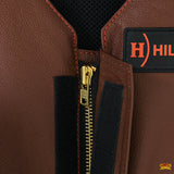 HILASON Equestrian Horse Riding Vest Safety Protective Leather Maroon | Bull Riding Gear | Horse Riding Protective Vest