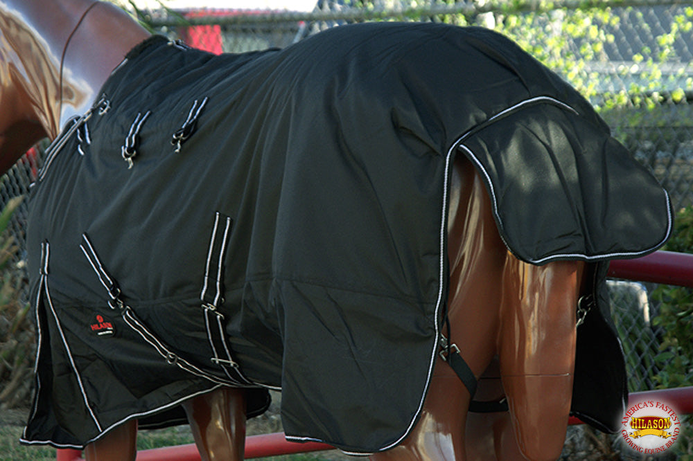 HILASON 1200D Winter Waterproof Turnout Horse Blanket Belly Wrap| | Blankets for