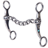 5 1/4" Professional Choice Silver Feather Shank Chain Horse Mouth Bit